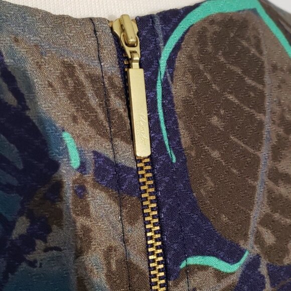 Closet London 50's silhouette sleeveless tropical print midi dress size 10 - Picture 3 of 11